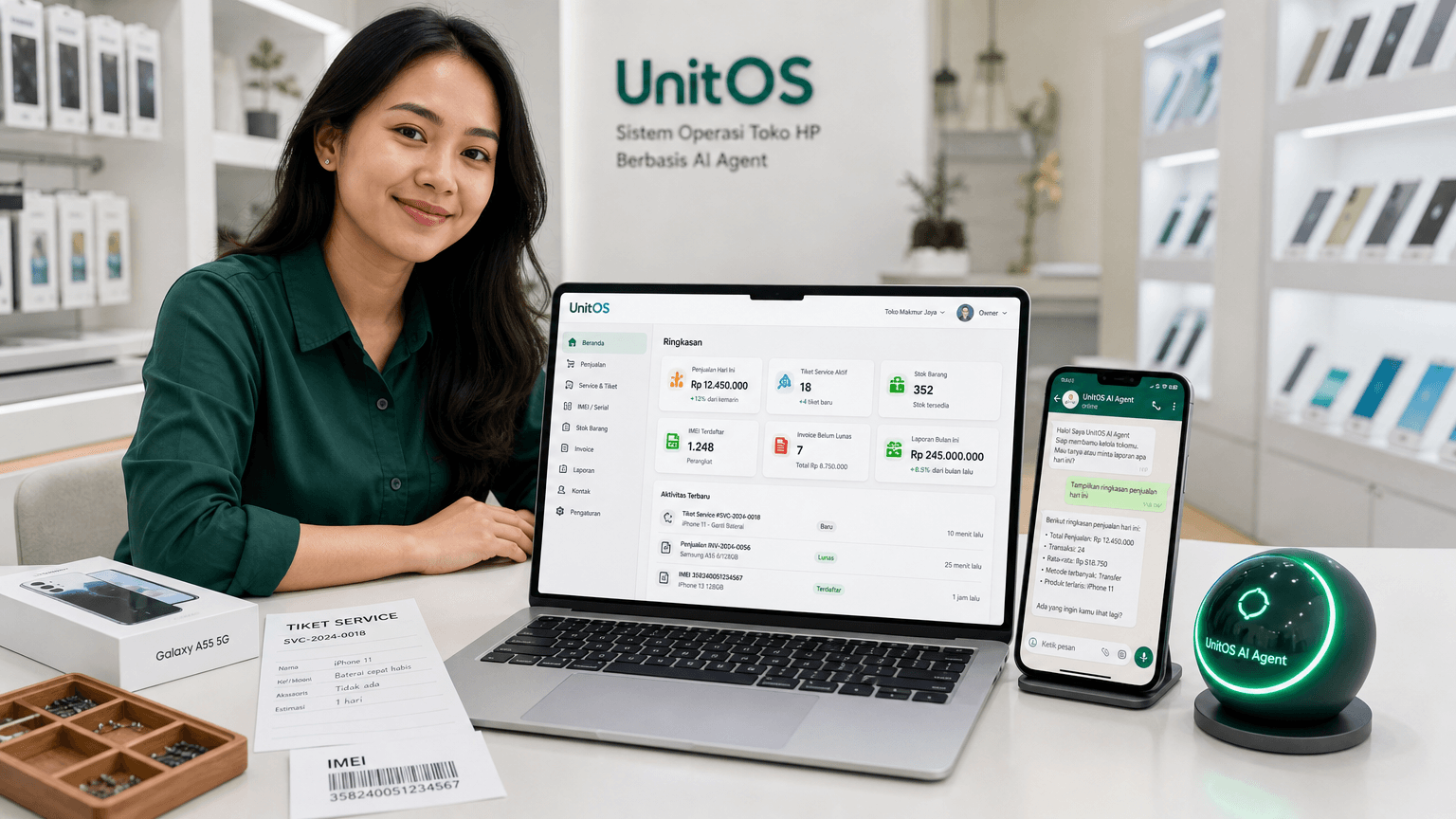AI Agent UnitOS via WhatsApp